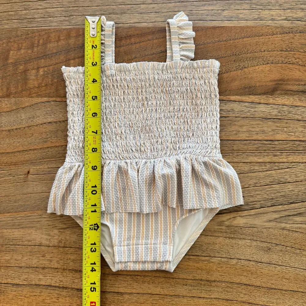 Quincy Mae Smocked One-Piece Swimsuit - Size 3-6m